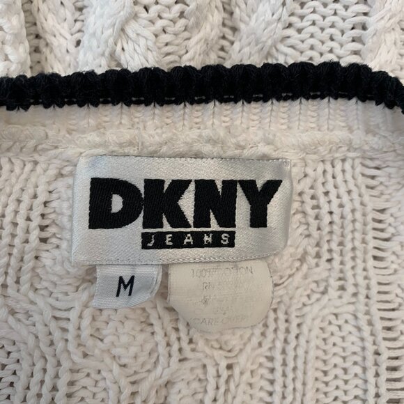 SOLD - DKNY Jeans Baggy V-Neck Sweater: Size M - Picture 3 of 12